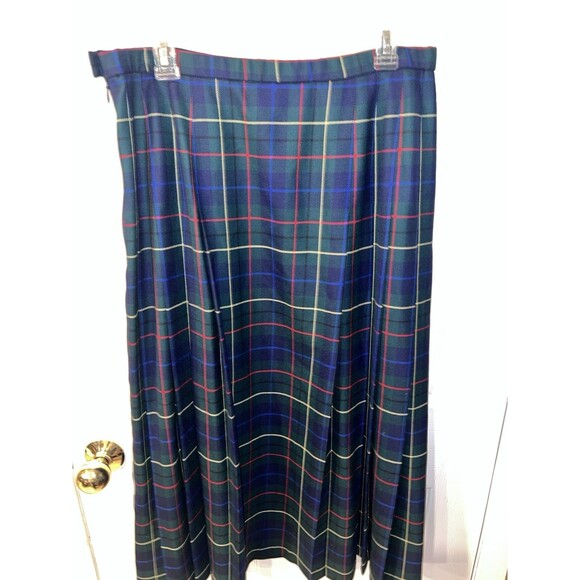 Pendleton Signature Pleated Skirt Womens Sz 14 Plaid Wool Tartan Preppy Academia - Picture 4 of 6